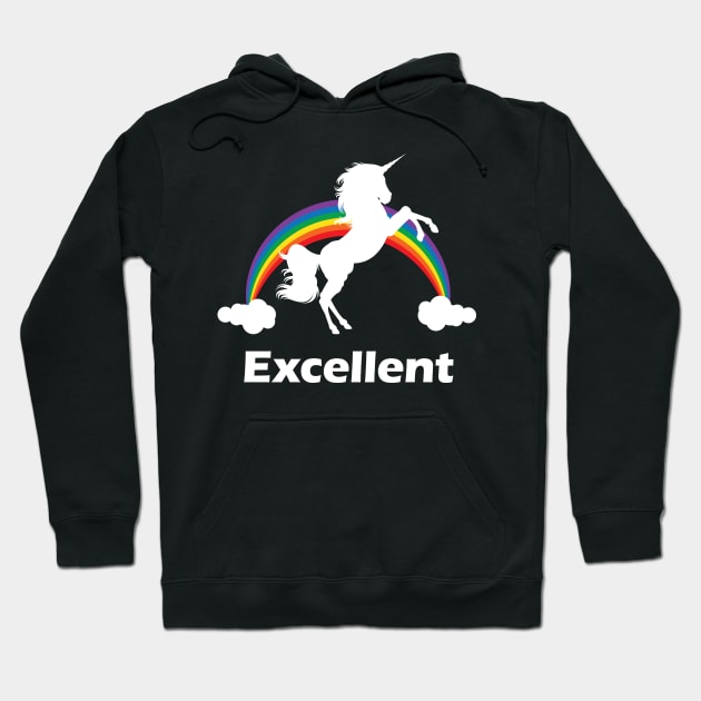Excellent Rainbow Unicorn Design Hoodie by Nonstop Shirts